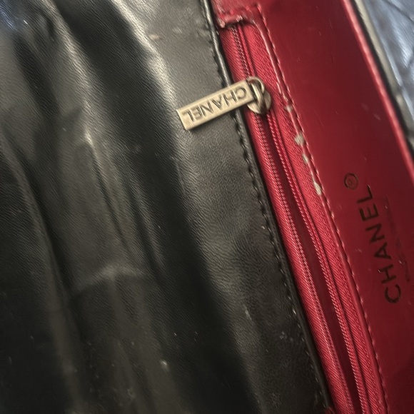 Vintage Chanel bag black leather chain strap - Picture 8 of 13